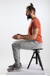 Man White Slim Male Studio Poses